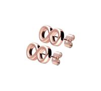 FILANGO Pendientes de acero quirúrgico, diseño del infinito, color oro rosa, negro, dorado, plateado, nicht zutreffend, Acero inoxidable, sin gema
