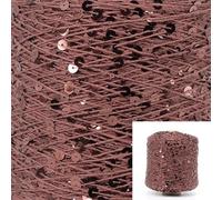 Filato di paillettes di cotone 50G/matassa 6mm + 3mm filo a maglia a mano di lusso Glitter corda morbida materiale fai da te AJ029