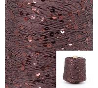 Filato di paillettes di cotone 50G/matassa 6mm + 3mm filo a maglia a mano di lusso Glitter corda morbida materiale fai da te AJ026