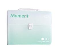File Folder, Expanding Document Organizer, Portable Filing Box, Large Capacity for 400 Sheets, Lightweight and Compact, Classroom Home Office School Use, 12.99x9.72x1.3 In