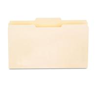 File Folders, 1/3 Cut Second Position, One-Ply Top Tab, Legal, Manila, 100/Box, Sold as 1 Box