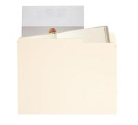 File Folders - 1/3 Cut Tabs Paper Folders | Manila Folder | 100-Pack, Letter Paper Size, Three-Part Labels, Easy Labeling, for Home School Classroom Office Supplies, Document Organizer