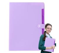 File Folders, Paper Organizer, A4 Size Storage, Portable Multifunctional Design, 32.5x22.5cm, Color-Coded Labels, 7 Pocket Sections, for School Home Business Bill Receipt
