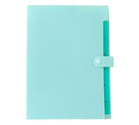 File Folders, Paper Organizer, A4 Size Storage, Portable Multifunctional Design, 32.5x22.5cm, Color-Coded Labels, 7 Pocket Sections, for School Home Business Bill Receipt