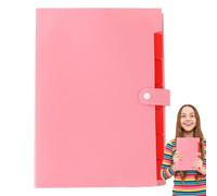 File Folders, Paper Organizer, A4 Size Storage, Portable Multifunctional Design, 32.5x22.5cm, Color-Coded Labels, 7 Pocket Sections, for School Home Business Bill Receipt