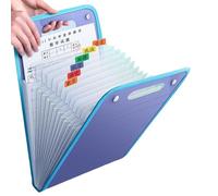File Organizer Folders, Accordion Expanding Document Folder, 13 Pockets Portable Storage Holder to Your Receipts, Bills, Papers, Ideal for Travel, Classroom, Offices, Home, College, Art Studio