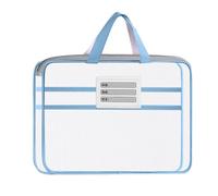 File Organizer Pouch - Mesh Zippered Bag with Carry Handle, Transparent Design for Easy Viewing, Perfect for Exams Travel Home Office School Students Teachers Work Storage Use