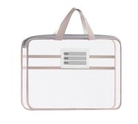 File Organizer Pouch - Mesh Zippered Bag with Carry Handle, Transparent Design for Easy Viewing, Perfect for Exams Travel Home Office School Students Teachers Work Storage Use