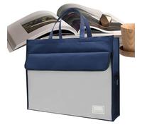 File Tote Bag Pouch | A3 File Pouch Storage Tote Bag with Handle | Waterproof Portable Oxford Briefcase with Zipper for Documents, Maps, News, Magazines