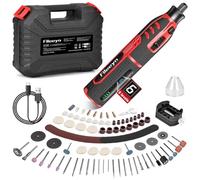 Fileeyn Mini Amoladora Eléctrica, Multiherramienta Herramienta Rotativa con 6 Velocidad Variable de 5000-30000rpm, 257 Accesorios para Cortar, Esmerilar, Grabar, Perforar
