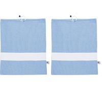 Filet AMAS05/09 Bolsa guardería a Cuadros, Algodón, Cielo/Azul Claro, 42 x 34 cm (Paquete de 2)