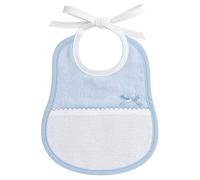 Filet AMS1045 - Babero de rizo multicolor con inserto de tela Aida