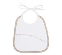 Filet - Babero de suave tejido con bolsillo de tela Aida para bordar, color gris