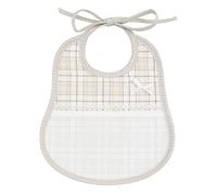 FILET - Bufanda Ovalada con Bolsillo en Tela Aida para Bordar, Hecho de Piquet de Algodón Impreso Escocés, Producto Ideal para Bebés, 100% Made in Italy, Talla 24x20 cm, Color Paloma