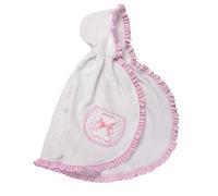 Filet - Capa con Capucha para Bebés Adornada con un Bordado en Forma de Oso, Hecho de Suave Esponja de Algodón, Perfecto para la Ducha, 100% Made in Italy, Color Blanco y Rosa