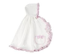 FILET - Capa de Baño con Capucha para Bebés con Bolsillo de Lona Aida para Bordar, Confeccionada en Suave Esponja de Algodón, Perfecta para el Baño, 100% Made in Italy, Color Blanco y Rosa