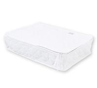 Filet - Funda para camisetas y camisas con cremallera, de esponja de algodón, interior impermeable, dimensiones: 40 x 28 x 10 cm, fabricada en Italia, color blanco, Color blanco., Funda porta camisas