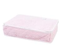 Filet - Funda para camisetas y camisas con cremallera, de esponja de algodón, interior impermeable, dimensiones 40 x 28 x 10 cm, fabricada en Italia, color rosa, Rosa, Funda porta camisas rosa