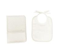 Filet - Juego de 2 piezas compuesto por funda de cartilla sanitaria compatible con el formulario del certificado sanitario infantil CERFA n.º 12593 x 02 y babero para bordar, fabricado en Italia,