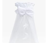 Filet Moustiquaire baldaquin drapé pour berceau, couffin - Lune Blanc