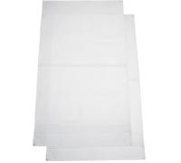 Filet - Paquete de 2 Toallas de Cara de Rizo Nido de Abeja con Banda de Tela Aida para Bordar aplicada, Medida 66 x 114 cm, Made in Italy, Blanco