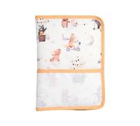 Filet - Portada de libreto para bordar ositos, personalizable con bordado en punto de cruz, fabricada en Italia, naranja