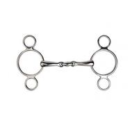 Filete ajustable 3 anillas, embocadura de 3 piezas - Metalab