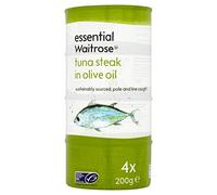 Filete de atún de Waitrose esencial en aceite de oliva 4 x 200g