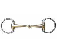 Filete oliva, 16 mm, argentan, anillas de inox - El color no es relevante / 65 mm/135 mm ancho