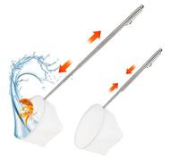 Filete para acuario - Red de cuenca para atrapar peces y camarones en acuarios con un mango largo alargado de 5 a 15 pulgadas, red de estanque, pequeña red de acuario para captura