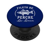 Filetes de Perca Lago Ginebra Perca Pescado PopSockets PopGrip Adhesivo