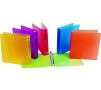 Filexec 3 Ring Binder, 1.5 Inch Capacity, Frosted, Letter size, Pack of 6, Blueberry, Strawberry, Grape, Lemon, Lime, Tangerine (50160-6493)