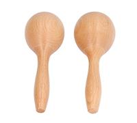 FILFEEL 2 Instrumentos de Percusión Maracas de Madera de Haya para un Sonido Claro y Acabado Brillante, para Fiestas y Sesiones de Música