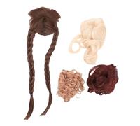 FILFEEL 4 Estilos de Divertidas Pelucas de Ganso de porche: Disfraces únicos de Trenzas para Estatuas de Jardín