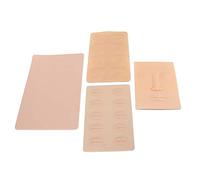 FILFEEL 4 Uds. Estera de Entrenamiento de Piel de Práctica de Silicona Réplica de Hoja para Práctica de Labios y Cejas con Textura Elástica Suave Similar a la Piel Humana Reutiliz