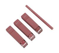 FILFEEL 4pcs Glaze Labial y Aparejo de Delineador de Labios Hidratante Mate Larga Duración 4 en 1 Kit de Lápiz Labial Cualquier Tipo de Piel
