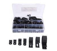 FILFEEL Abrazaderas de Cable de Nailon de Plástico Blanco Surtido, Sujetadores de Clips de Alambre Tipo R, Tipo P, para Gestión Segura de Cables, 200 Uds. (#1)