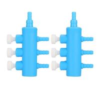 FILFEEL Adaptador de Bomba de Oxígeno para Peces, Divisor de Acuario de 4 Vías, Accesorio de Plástico, 2 uds. (Un Minuto y Tres)