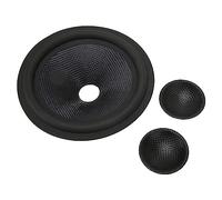 FILFEEL Altavoz Subwoofer de Diámetro Interior en Pulgadas con Cono de Altavoz con Borde de Goma y Color Negro
