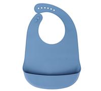 FILFEEL Baberos para Ancianos, Baberos caseros para Adultos, Baberos de Silicona para Alimentos, Protector Impermeable para Ropa con recogedor de Migas (Azul, Gris)(Azul)