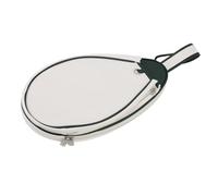 FILFEEL Bolsa para Raqueta de Tenis de Piel Sintética a Prueba de Color Blanco - Bolsa de Hombro de Gran Capacidad para Raquetas de Tenis y Bádminton - Portaequipaje Deportivo Minimalista para