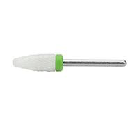 FILFEEL Broca para Uñas, Fresa Giratoria de Cerámica con Forma de Cabeza de Maíz para Trabajos de Uñas, Portátil Liviana con Rayas que Se Cruzan para Pulir y Remodelar (Caja verde rugosa C)