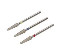 FILFEEL Brocas Profesionales para Uñas, Cabezales de Molienda de Estilo Ruso con Esmeril de Acero Inoxidable para Eliminación de Uñas de Gel, Pulido y Moldeado, 3 uds.