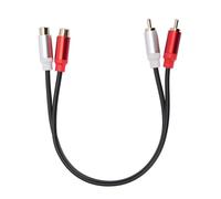 FILFEEL Cable de Extensión de Sonido Estéreo Macho a Hembra de 30 Cm con Conectores Chapados en Oro para Dispositivos de TV, CD, Reproductor de DVD, VCR, u Opciones de 3,5 Mm
