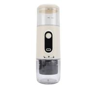 FILFEEL Cafetera Portátil - Cafetera Molida y Cápsula Recargable de 15 Bares para Viajes, Camping, Senderismo, Uso en Coche - de Mano Inalámbrica con Batería de 100 Ml y 2500 MAh (WHITE)