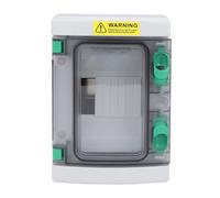 FILFEEL Caja de Distribución para Exteriores Caja de Conexiones Eléctricas IP66 con Cubierta de PC Transparente ABS de Grado Industrial de 4 Circuitos para Iluminación Exterior Carga Solar de