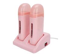 FILFEEL Calentador Roll on Calentador de Cera, con Cartuchos Dobles, depilación Profesional Calentadores de Cera Máquina de depilación con Cera de Rodillo de Pelo - Rosa(110V)
