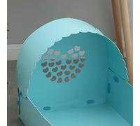 FILFEEL Cama de Princesa para Mascotas, Transpirable, Desmontable, Lavable, Lindo Pequeño, Cama para Dormir para Gatos, Rasguño (Azul Pequeño 48x36x41cm / 18.9x14.2x16.1in)