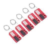 FILFEEL Candado de Cable con Etiquetado y bloqueo: Candado de Cable LOTO con Orificios Dobles de 6 Mm y 8 Mm, Control de Longitud de 12 a 36 Pulgadas, Nailon PA66 + Acero Inoxidable, de Industrial