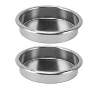 FILFEEL Cesta Ciega de Acero Inoxidable de 2.283 in para Retrolavado de Máquina - Paquete de 2 Insertos de Retrolavado de Acero Inoxidable 304 de Grado Alimentario Compatible con Máquinas de café